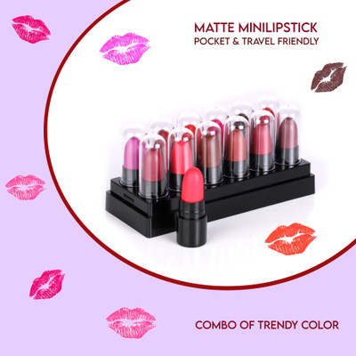 PINNER Lipstick™ Soft Matte Minis - Multi-Colored Love Marks(Multicolor, 12 ml)