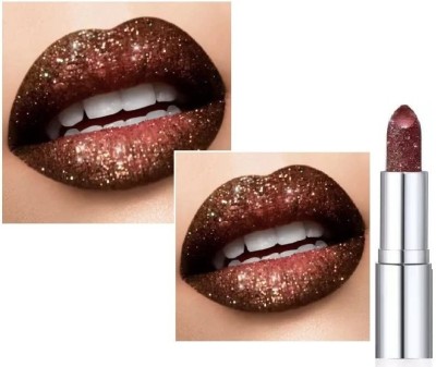 GFSU - GO FOR SOMETHING UNIQUE Glitter Lips Lipstick Waterproof Long Lasting WINE Lipstick(BROWN WINE, 3.6 g)