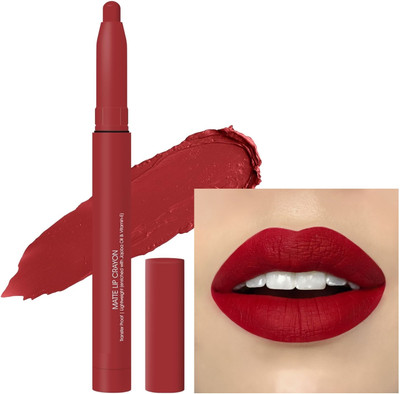 GABBU Long Lasting Non Transfer Waterproof Lip Matte Crayon Lipstick(Cranberry, 3 ml)