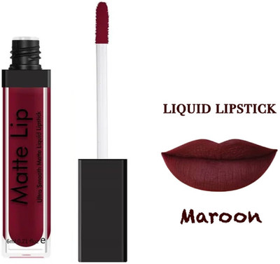 Libline Non-Transfer| Waterproof| Smudge-Proof|Longlasting| Liquid Lipstick(Maroon, 6 ml)