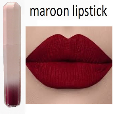 Luipui AWESOME AND BEST maroon matte finish lipstick waterproof and long lasting(maroon, 6 g)