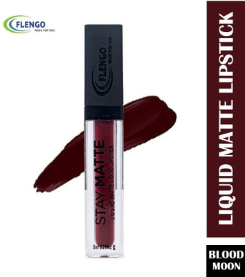 FLENGO Stay Matte Ultra HD Matte Liquid Lipstick(BLOOD MOON, 6 ml)