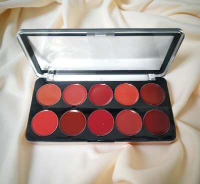 Neycare Lip Palette | 10 Lipstick Colors | Travel Friendly | Creamy Matte Finish(Multi color, 18 g)