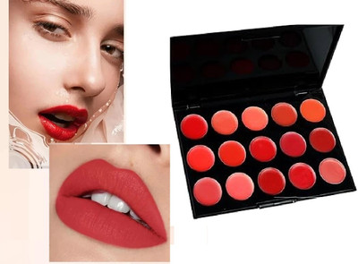 USBK 15 Color Lipstick Matte Lip Cream Palette For Girl's(MULTI-COLOR, 30 g)