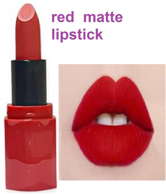 Luipui red matte finish lipstick long lasting pack of 1(red, 6 g)