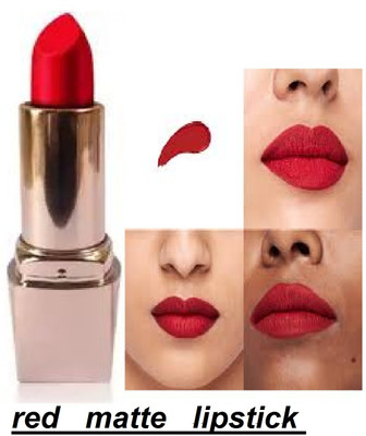 Luipui red awesome waterproof matte look lipstick(red, 6 g)