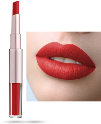 Wonholli 2in1 Long Lasting Transfer Proof Matte Gloss Liquid and Lipstick(Red, 7 ml)