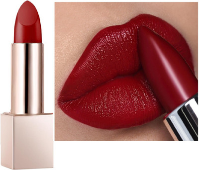 WOONGMI NEW BEST CREAMY MATTE NON TRANSFER BROWN WATERPROOF LIPSTICK(Red, 3.5 ml)