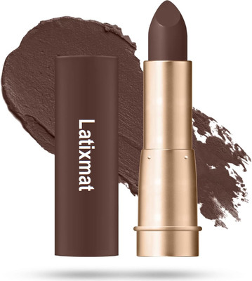 Latixmat Full Coverage Lipstick Transferproof Highly Brown Pigemented Lipstick(Brown, 3.5 g)