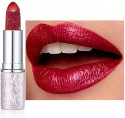 EVERERIN Glitter Lipstick Luxurious 3-D Glitter rmula With Matte Finish(red)