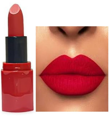 Luipui red matte finish lipstick pack of 1 waterproof and smudge proof(red, 6 g)