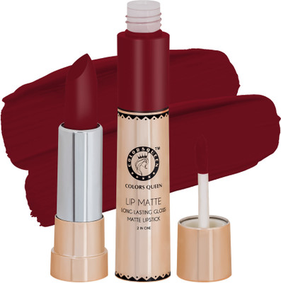 COLORS QUEEN Lip Matte Long Lasting Gloss Matte Lipstick(Indian Red, 8 g)