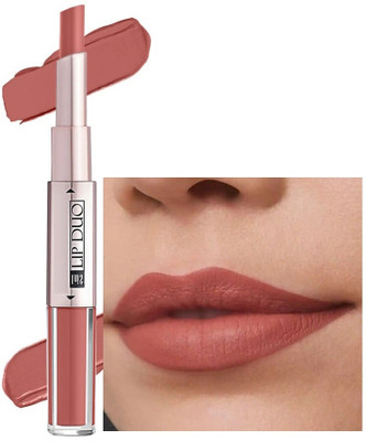 AEPRUY 2 IN 1 Matte Super Stay Lipstick Smudge Proof and Waterproof(peach, 12 ml)