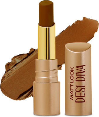 MATTLOOK Desi Diva HD Matte Lipstick With Hydrating Formula & Hyaluronic Acid(Deep Cocoa-18, 3.8 g)