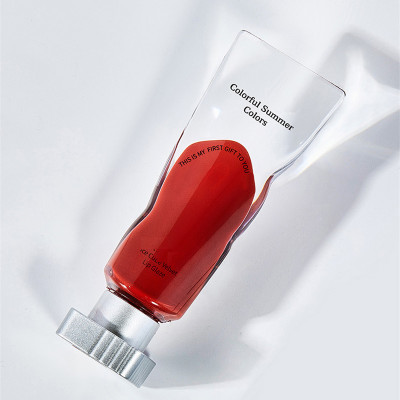 ADJD COMOB Ice Cube Matte Lipstick Velvet Transparent Lip Glaze Pigment DARK RED(DARK RED, 8 g)
