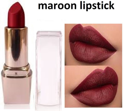 Luipui waterproof long lasting lipstick maroon matte finish for soft lips pack of 1(maroon, 6 g)