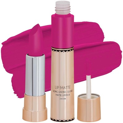 tanvi27 Dual Magenta Lipstick Long Lasting Gloss, Waterproof, Non Transferable Set(Magenta, 8 g)