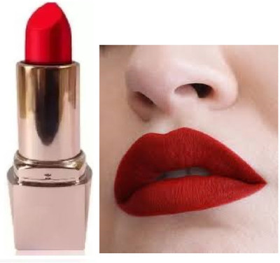 Luipui trending matte red lipstick waterproof pack of 1 awesome(red, 6 g)