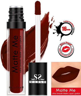 SSworld MATTE MEHROON LIPSTICK FK(MEHROON, CHERRY LIPSTICK, MATTE MEHROON, LONGLASTING MEHROON LIPSTICK, 6 ml)