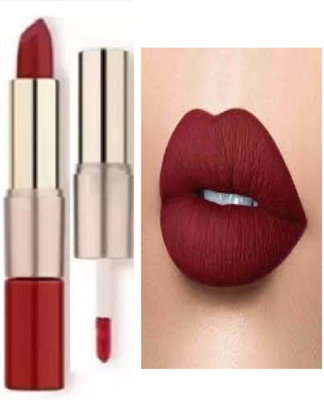 Luipui best maroon 2 in 1 matte lipstick long lasting pack of 1(maroon, 6 g)