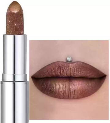 AFARAXIA SHIMMERY SHINY MULTI PURPOSE GLITTER LIPSTICK(CHOCOLATE, 3.8 ml)