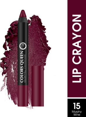 COLORS QUEEN Color It All Lightweight, Long Lasting Non Transfer Matte Crayon Lipstick(Murphy Wine, 3.5 g)