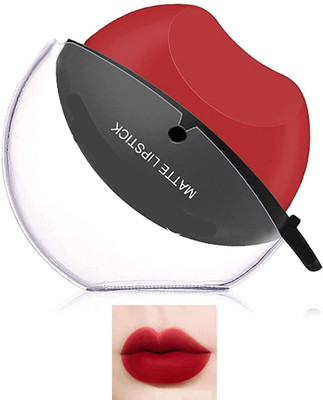 Yuency Apple Shape Quick Matte Long-Lasting Non-Stick Gloss Velvet Matte Lipstick,(red, 5 g)