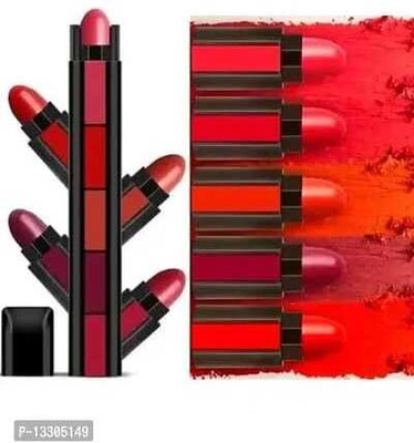 Mecovip 5 in 1 Matte Lipstick, Waterproof and Long Lasting pack of 1(multi, 20 g)