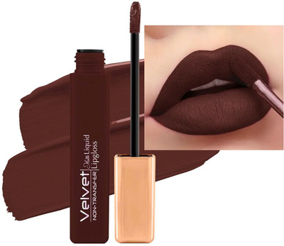 GFSU - GO FOR SOMETHING UNIQUE Non Transfer Smudge Proof Longlasting Brown Liquid Matte Lipstick(deep brown, 6 ml)