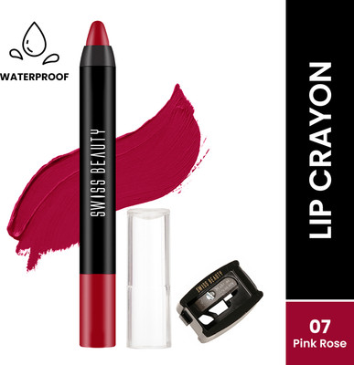 SWISS BEAUTY Stay Maxx Lip Crayon-07 Pink Rose(Pink, 3.5 g)