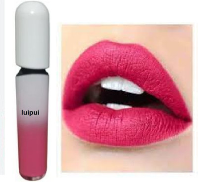 Luipui pink liquid matte lipstick pack of 1 amazing waterproof(pink, 6 ml)