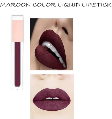 Luipui BEST BRAND MAROON COLOR LIQUID LIPSTICK MATTE PACK OF 1(MAROON, 6 ml)
