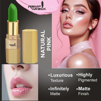 Ramp Walk Matte Finish Lightweight Lipstick with Intense Color Payoff & Premium Packaging(MAGICAL PINK, 3.5 g)