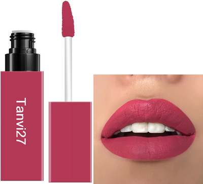 tanvi27 Non-Transfer Matte Finish Highly Pigmented Rosey pink Liquid Lipstick(Rosey pink, 4.2 g)