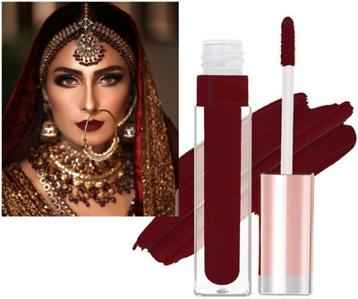 tanvi27 Intense Waterproof Long Lasting Matte Finish Deep Maroon Lipstick(Deep Maroon, 6 ml)