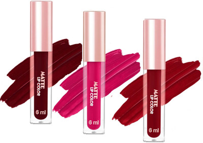 tanvi27 Liquid matte non transfer long wear smooth finish liquid lipstick(MULTI COLOR, 18 ml)
