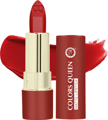 COLORS QUEEN Lippie Long Lasting Creamy Matte Lipstick Infused with Jojoba Oil & Vitamin E(06 - Chilly Red, 5 g)