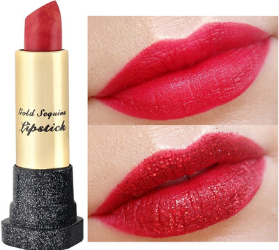 DARVING SHINY MULTI PURPOSE GLITTER LIGHT RED LIPSTICK(RED, 3.6 g)