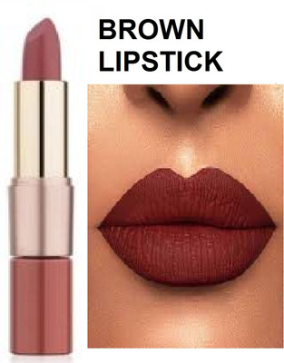 Luipui brown 2 in 1 matte look lipstick pack of 1 awesome(brown, 6 g)