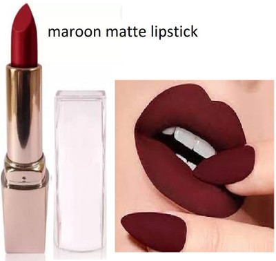 Luipui LATEST AWESOME SMOOTH MAROON MATTE LIPSTICK PACK OF 1(MAROON, 6 g)