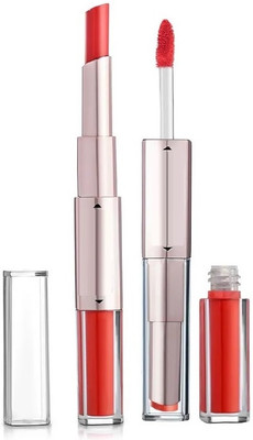 Wonholli Matte liquid and crayon 2 in 1 red matte color lipstick(Cherry Red, 7 ml)