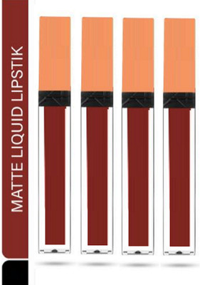 Luipui TRENDING WATERPROOF, SMUDGEPROOF & NON DRYING LIPSTICK FOR BOLD LOOK PACK OF 4(MATTE RED - 213, 36 ml)