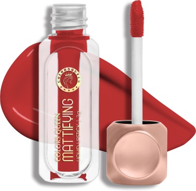 COLORS QUEEN Mattifying Non Transfer Liquid Matte Lipstick Enriched with Vitamin E Almond Oil(Garnet, 3 g)