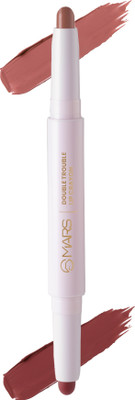 MARS 2in1 Dual Shade Matte Lipstick Double Trouble(Bronzed+Ruby, 4 g)