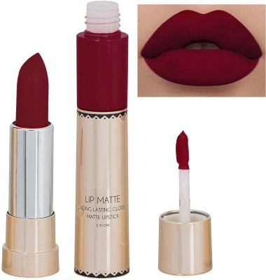 GABBU Best Lip Matte Long Lasting Gloss & Matte lipstick 2 in 1(maroon, 8 g)