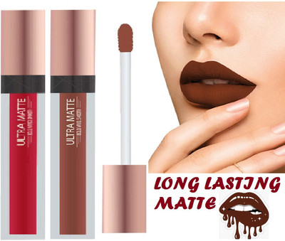 GABBU Super Stay Matte Liquid Lipstick PACK OF 2(MULTICOLOR, 18 ml)