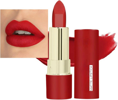 Yuency Lippie Creamy Matte Lipstick Waterproof And Long Lasting(Red Aurora, 5 g)