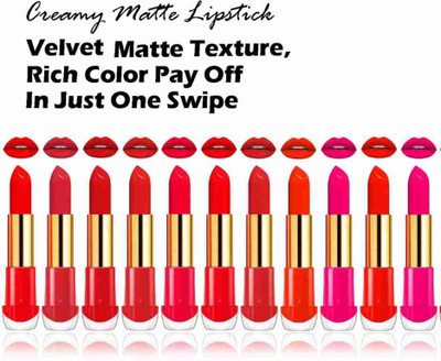 kKode beutiful shade lipstick combo colour pack of 11(multi colour, 40 ml)