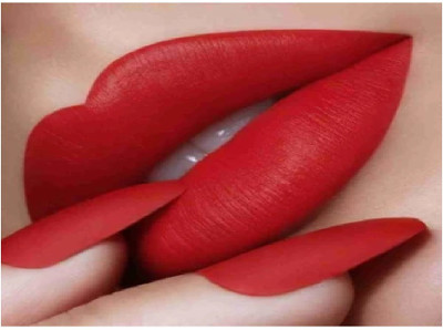 Luipui matte finish lipstick pack of 1 waterproof and awesome red(red, 6 g)
