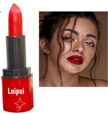 Luipui red lipstick give amazing look on your lips pack of 1(red, 6 g)